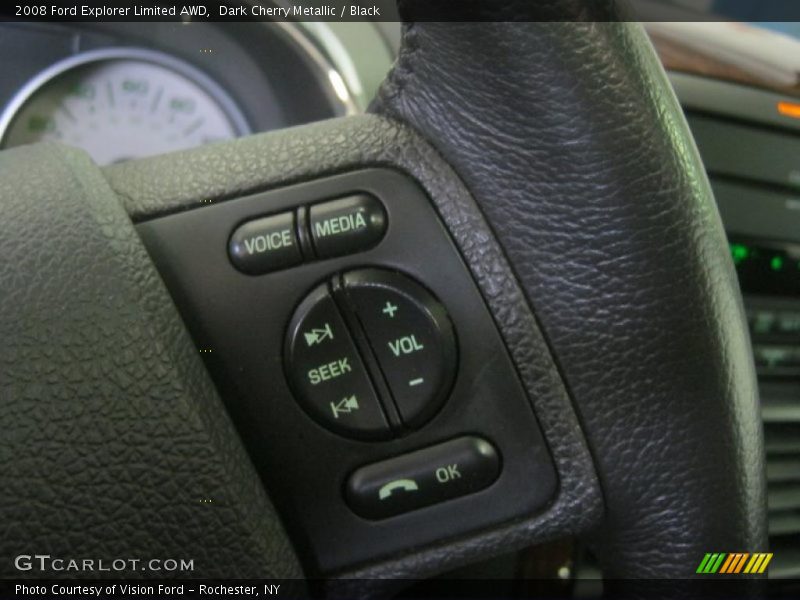 Dark Cherry Metallic / Black 2008 Ford Explorer Limited AWD