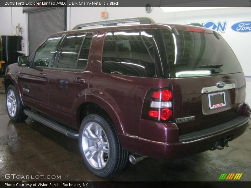 Dark Cherry Metallic / Black 2008 Ford Explorer Limited AWD
