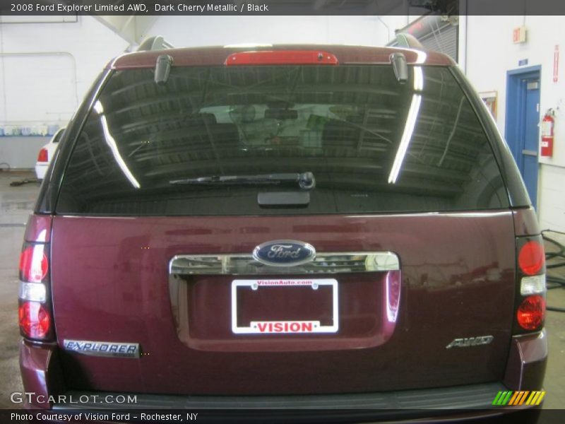 Dark Cherry Metallic / Black 2008 Ford Explorer Limited AWD