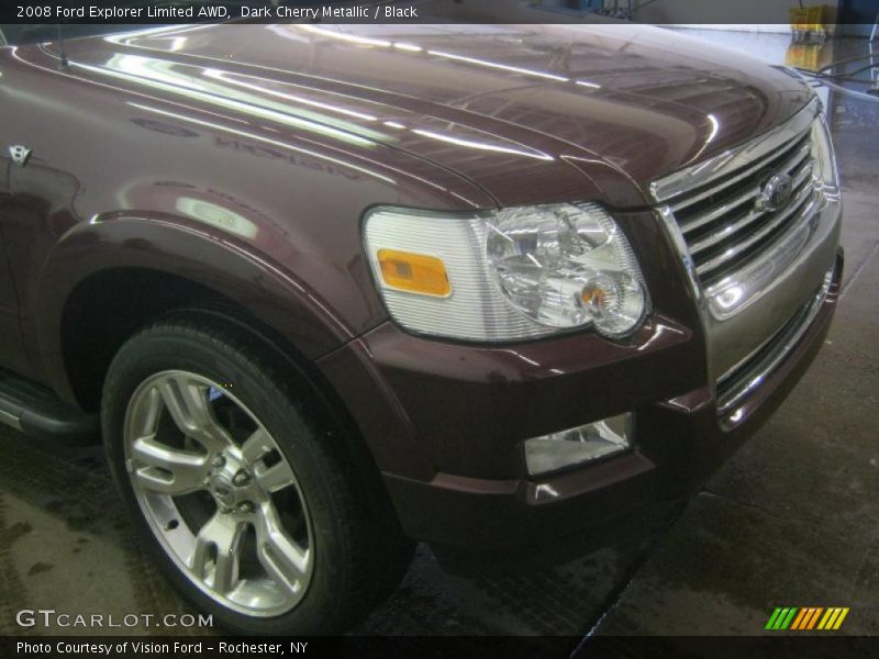 Dark Cherry Metallic / Black 2008 Ford Explorer Limited AWD