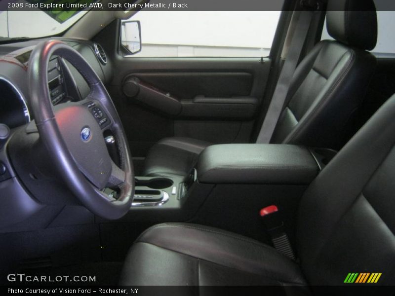 Dark Cherry Metallic / Black 2008 Ford Explorer Limited AWD