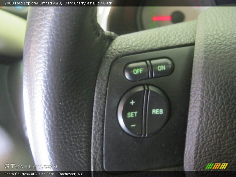 Dark Cherry Metallic / Black 2008 Ford Explorer Limited AWD