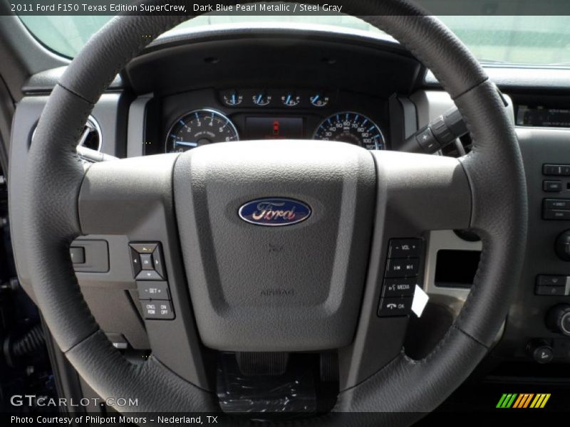 Dark Blue Pearl Metallic / Steel Gray 2011 Ford F150 Texas Edition SuperCrew