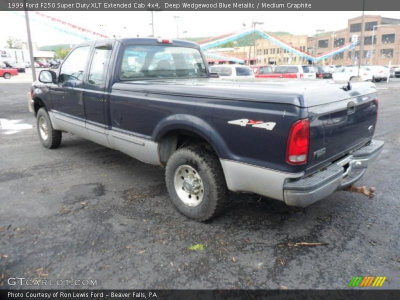 Deep Wedgewood Blue Metallic / Medium Graphite 1999 Ford F250 Super Duty XLT Extended Cab 4x4