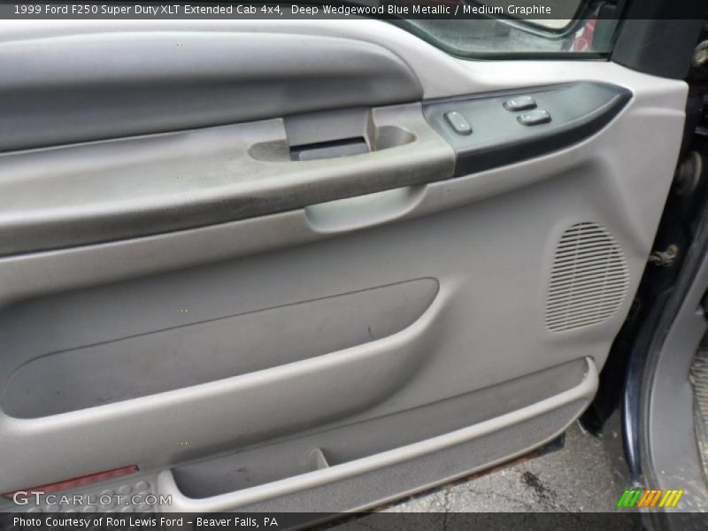 Deep Wedgewood Blue Metallic / Medium Graphite 1999 Ford F250 Super Duty XLT Extended Cab 4x4