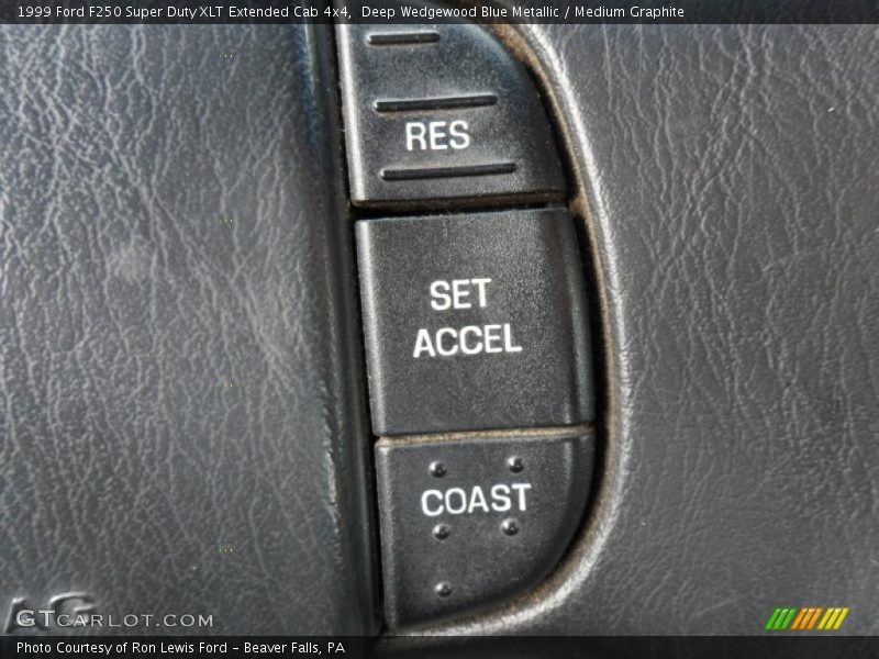 Deep Wedgewood Blue Metallic / Medium Graphite 1999 Ford F250 Super Duty XLT Extended Cab 4x4