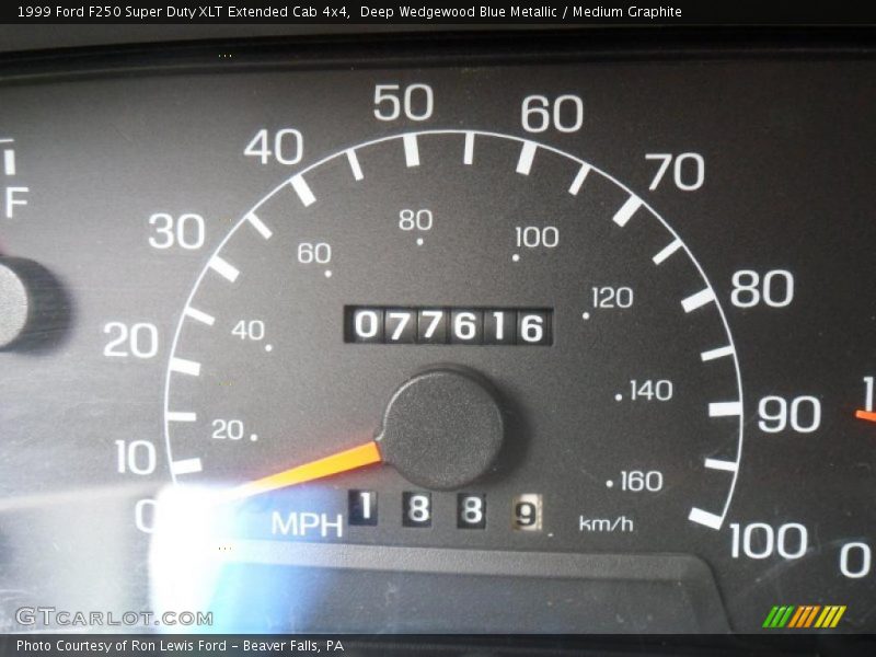 Deep Wedgewood Blue Metallic / Medium Graphite 1999 Ford F250 Super Duty XLT Extended Cab 4x4