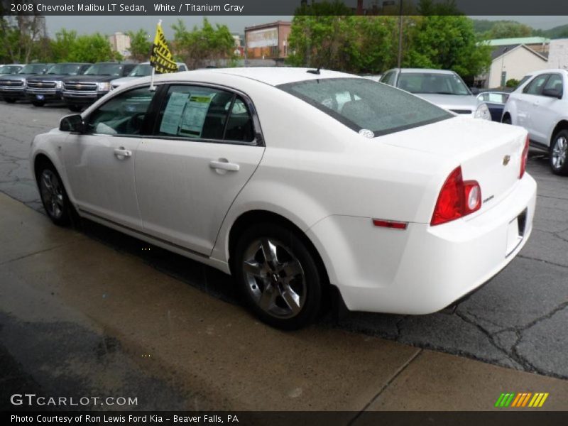 White / Titanium Gray 2008 Chevrolet Malibu LT Sedan