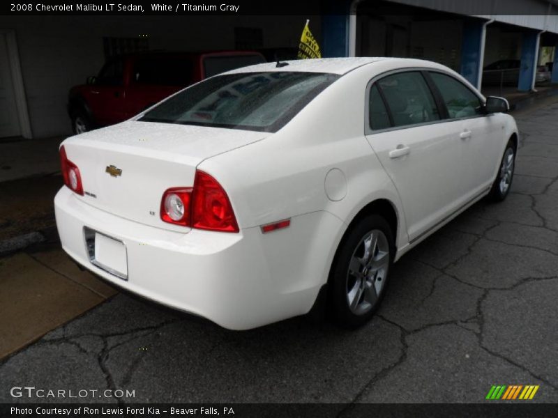 White / Titanium Gray 2008 Chevrolet Malibu LT Sedan