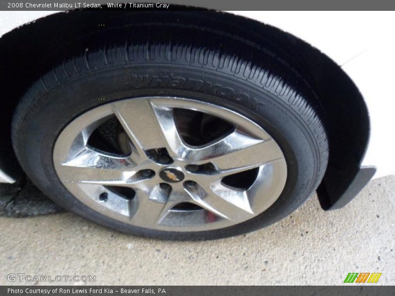 White / Titanium Gray 2008 Chevrolet Malibu LT Sedan