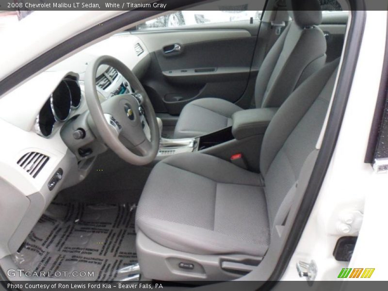 White / Titanium Gray 2008 Chevrolet Malibu LT Sedan