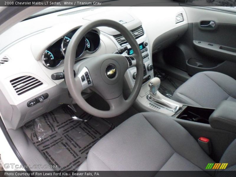 White / Titanium Gray 2008 Chevrolet Malibu LT Sedan