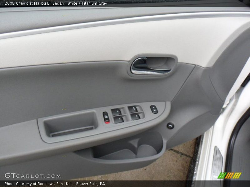 White / Titanium Gray 2008 Chevrolet Malibu LT Sedan