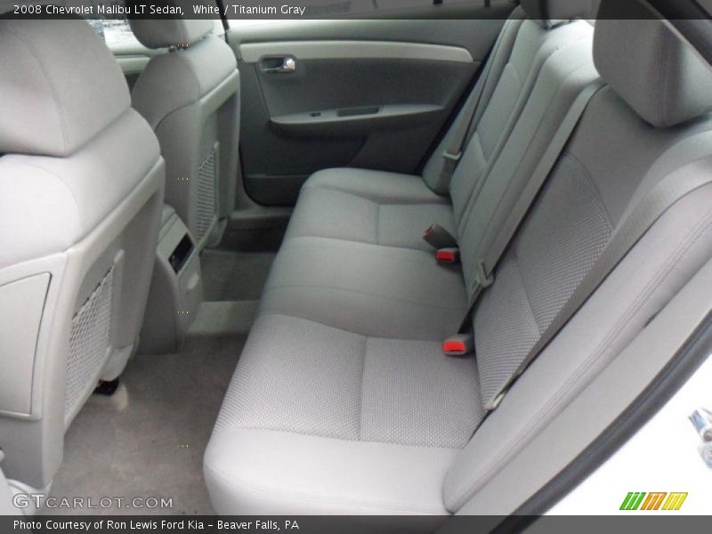 White / Titanium Gray 2008 Chevrolet Malibu LT Sedan