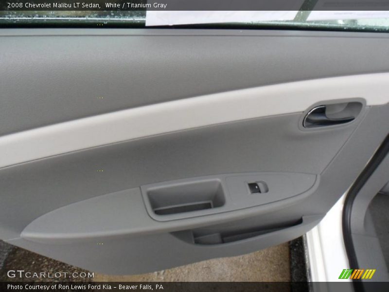 White / Titanium Gray 2008 Chevrolet Malibu LT Sedan