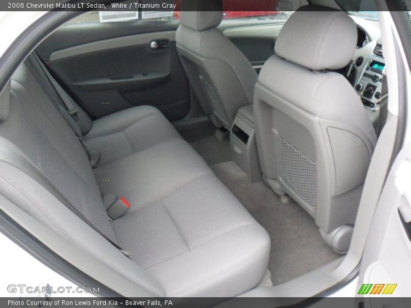 White / Titanium Gray 2008 Chevrolet Malibu LT Sedan