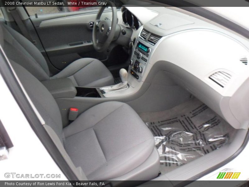 White / Titanium Gray 2008 Chevrolet Malibu LT Sedan