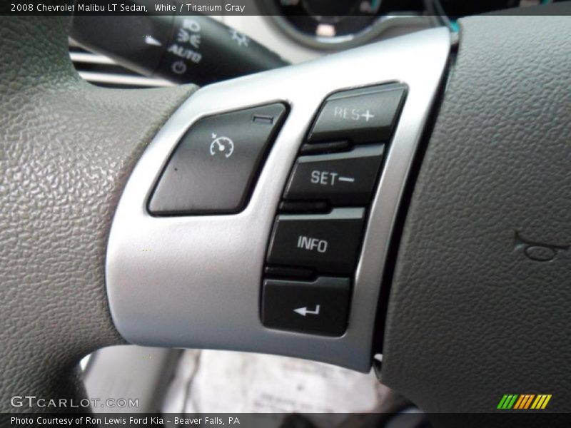 White / Titanium Gray 2008 Chevrolet Malibu LT Sedan