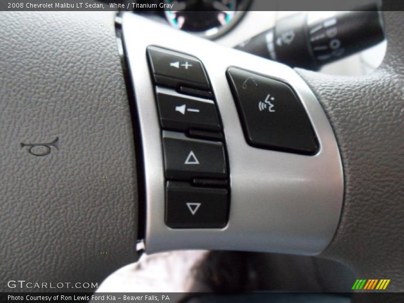 White / Titanium Gray 2008 Chevrolet Malibu LT Sedan