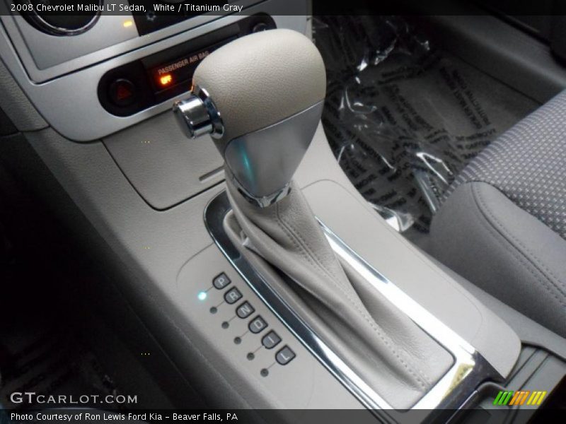 White / Titanium Gray 2008 Chevrolet Malibu LT Sedan