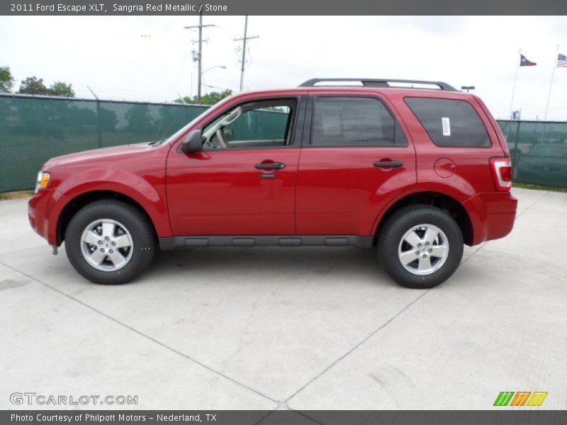 Sangria Red Metallic / Stone 2011 Ford Escape XLT