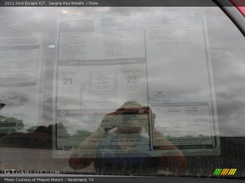 Sangria Red Metallic / Stone 2011 Ford Escape XLT