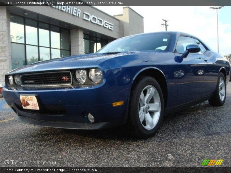 Deep Water Blue Pearl / Dark Slate Gray 2010 Dodge Challenger R/T