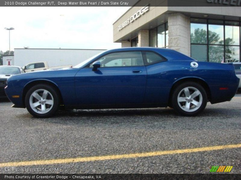 Deep Water Blue Pearl / Dark Slate Gray 2010 Dodge Challenger R/T