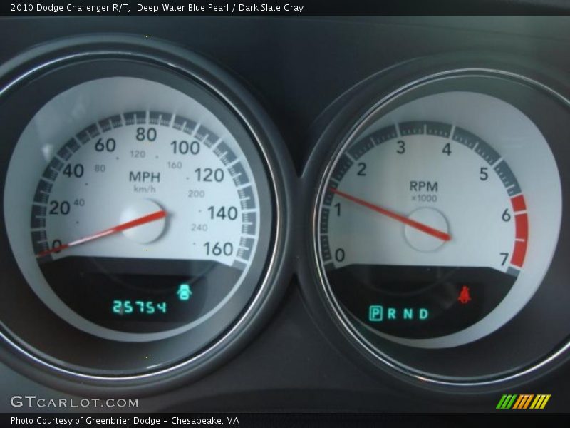 Deep Water Blue Pearl / Dark Slate Gray 2010 Dodge Challenger R/T