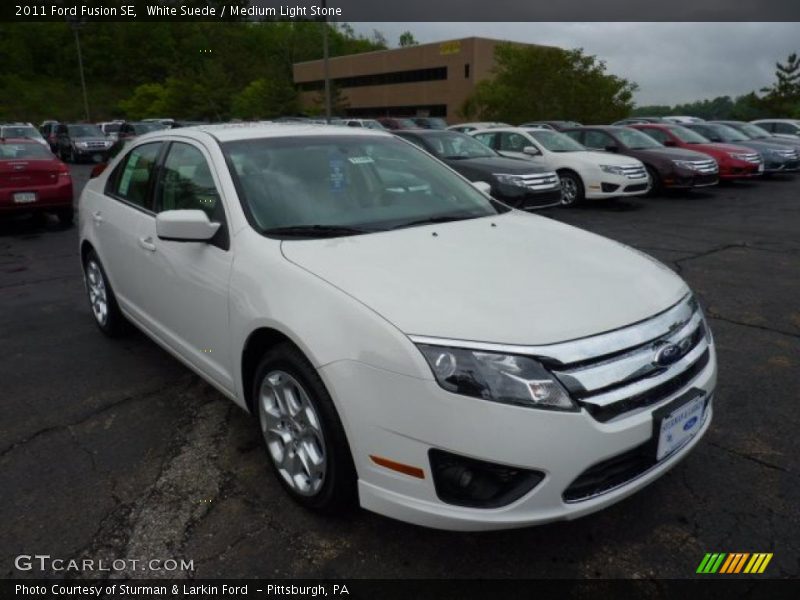 White Suede / Medium Light Stone 2011 Ford Fusion SE