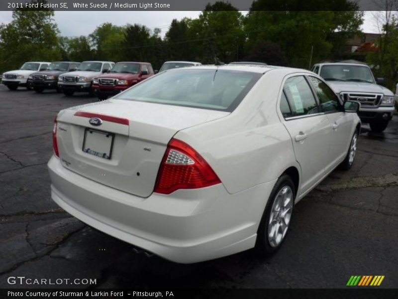 White Suede / Medium Light Stone 2011 Ford Fusion SE