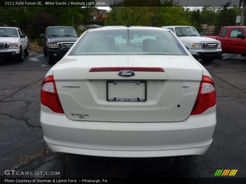 White Suede / Medium Light Stone 2011 Ford Fusion SE