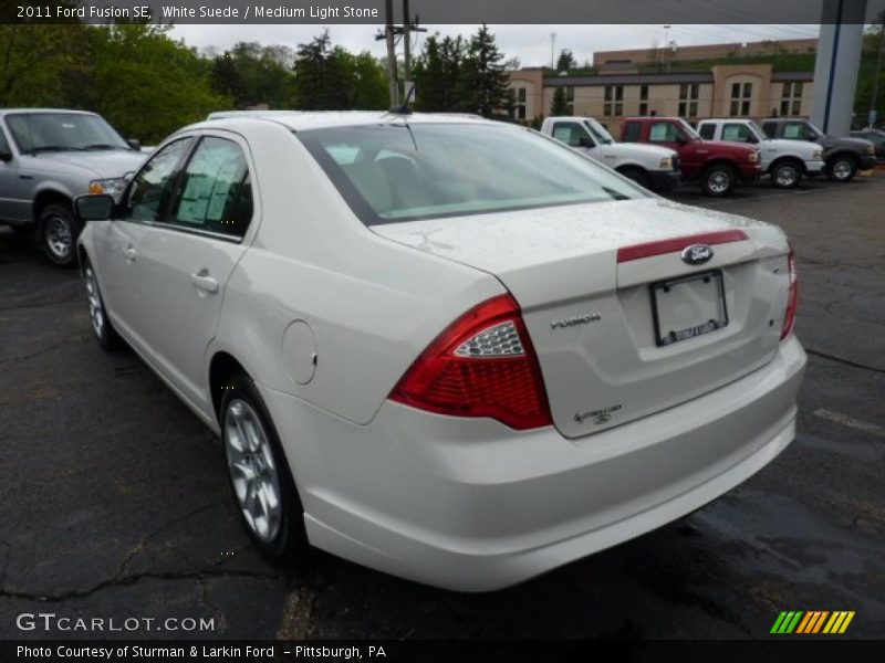 White Suede / Medium Light Stone 2011 Ford Fusion SE