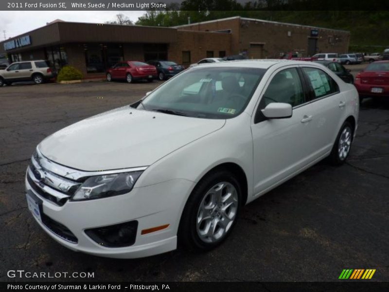 White Suede / Medium Light Stone 2011 Ford Fusion SE