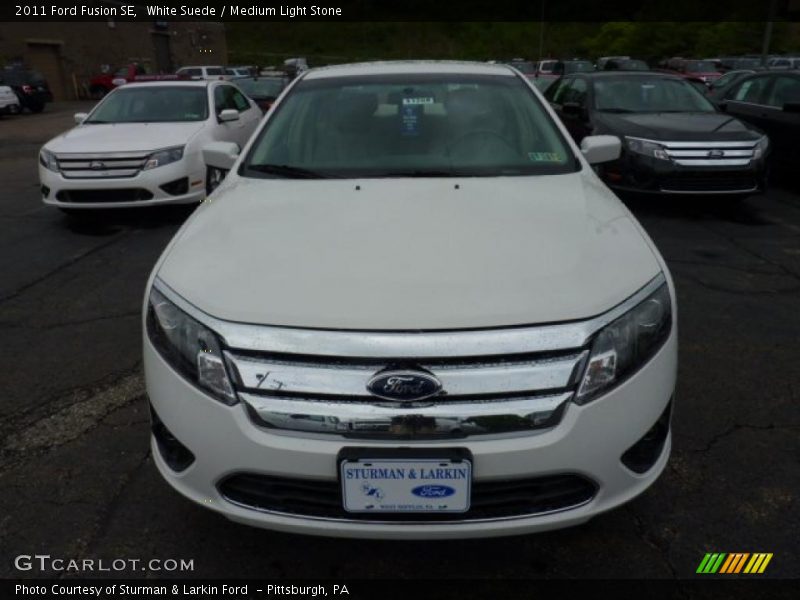 White Suede / Medium Light Stone 2011 Ford Fusion SE