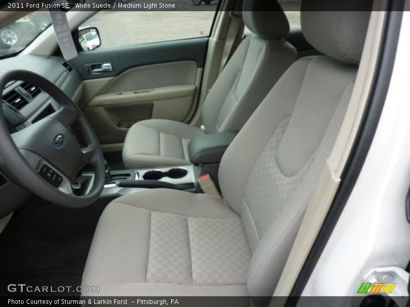 White Suede / Medium Light Stone 2011 Ford Fusion SE