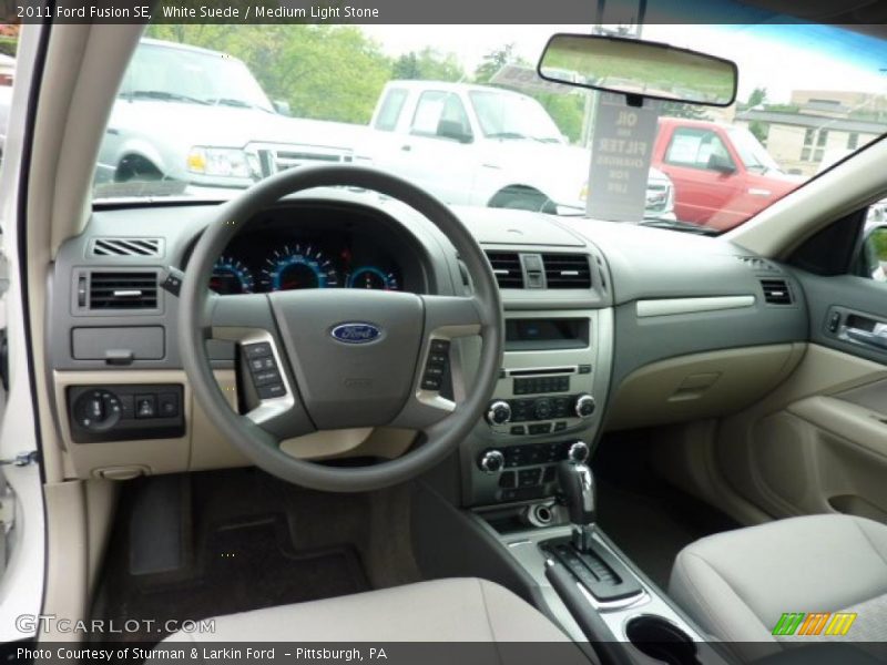 White Suede / Medium Light Stone 2011 Ford Fusion SE
