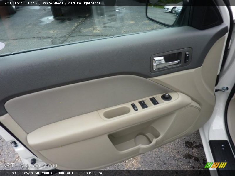 White Suede / Medium Light Stone 2011 Ford Fusion SE