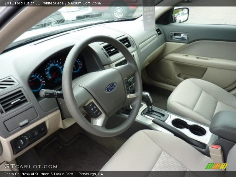 White Suede / Medium Light Stone 2011 Ford Fusion SE
