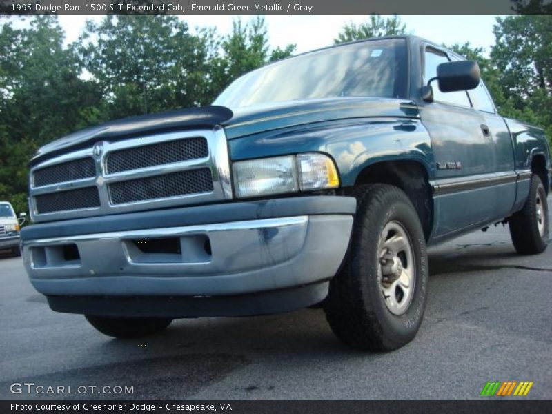 Emerald Green Metallic / Gray 1995 Dodge Ram 1500 SLT Extended Cab