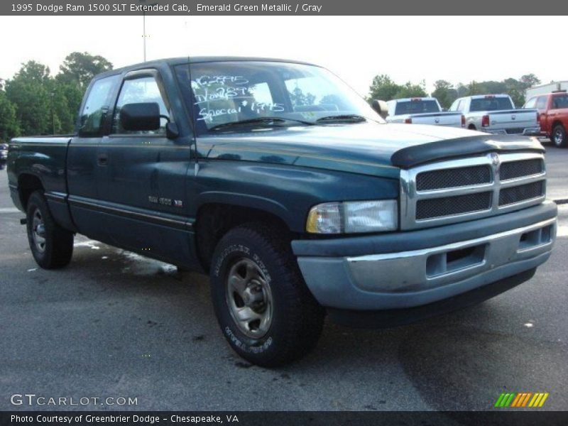 Emerald Green Metallic / Gray 1995 Dodge Ram 1500 SLT Extended Cab