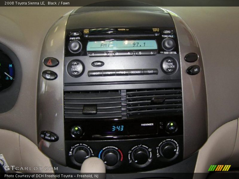 Black / Fawn 2008 Toyota Sienna LE