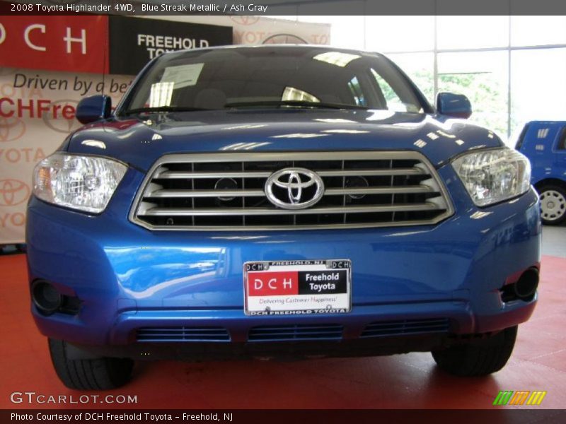 Blue Streak Metallic / Ash Gray 2008 Toyota Highlander 4WD