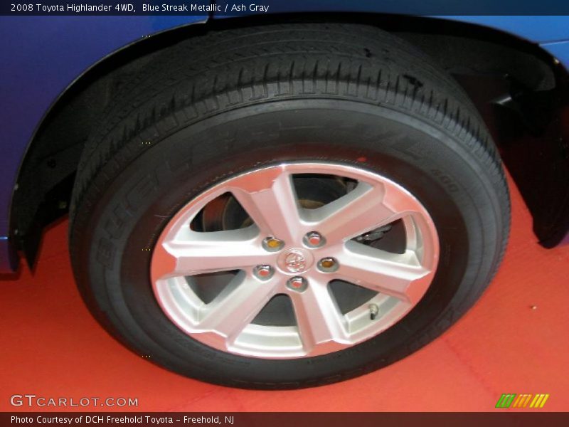 Blue Streak Metallic / Ash Gray 2008 Toyota Highlander 4WD