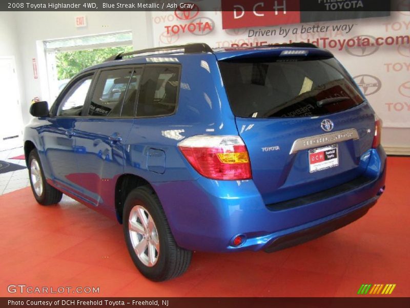 Blue Streak Metallic / Ash Gray 2008 Toyota Highlander 4WD