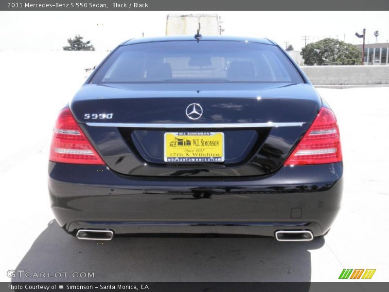 Black / Black 2011 Mercedes-Benz S 550 Sedan
