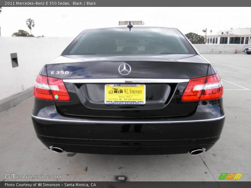 Black / Black 2011 Mercedes-Benz E 350 Sedan