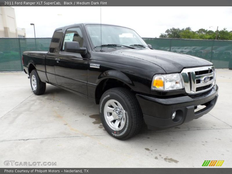 Black / Medium Dark Flint 2011 Ford Ranger XLT SuperCab