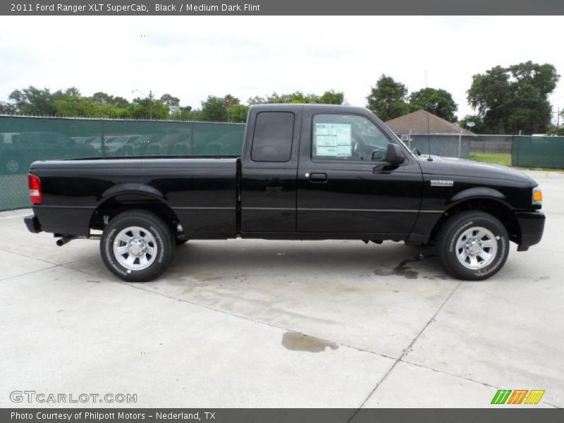 Black / Medium Dark Flint 2011 Ford Ranger XLT SuperCab