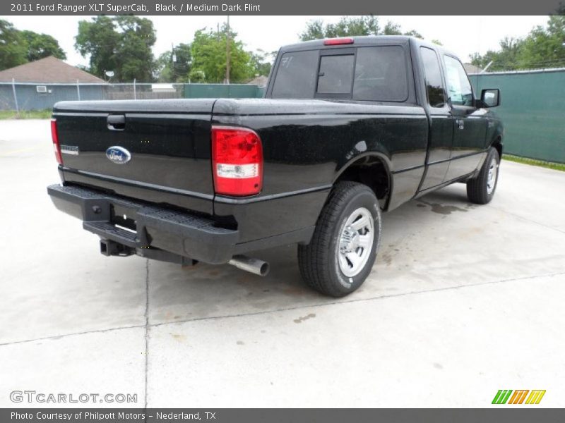 Black / Medium Dark Flint 2011 Ford Ranger XLT SuperCab